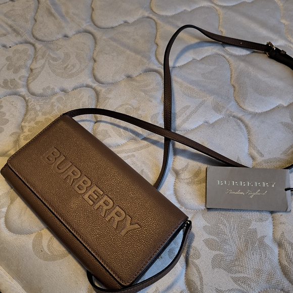 Burberry Brown Leather Crossbody Bag